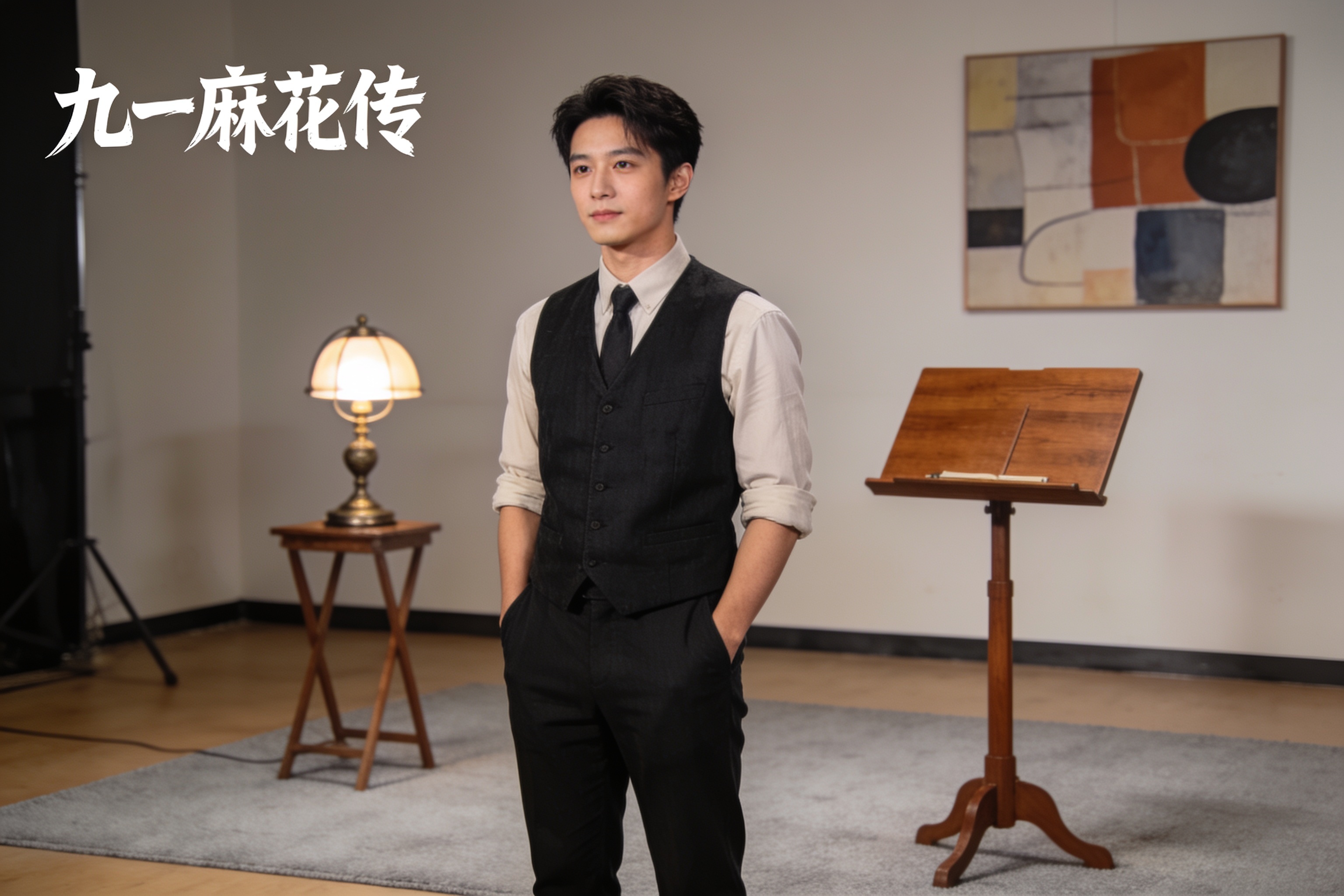 青年演员方形证件照